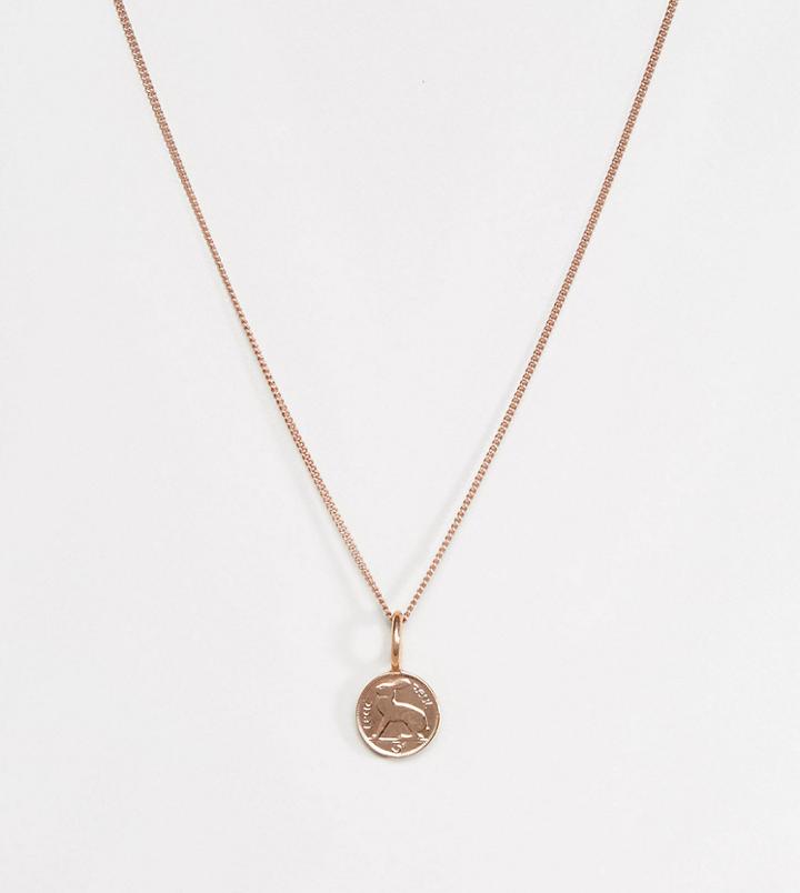 Katie Mullally Rose Gold 3p Irish Coin Charm Pendant Necklace - Gold