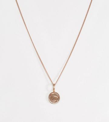 Katie Mullally Rose Gold 3p Irish Coin Charm Pendant Necklace - Gold