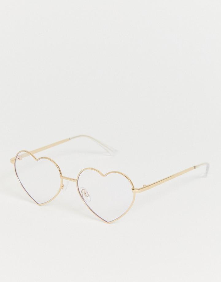 Quay Australia Heartbreaker Clear Lens Glasses - Clear