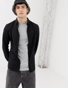 Collusion Skinny Oxford Shirt In Black - Black