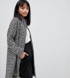 Asos Design Petite Oversized Mono Boucle Coat-multi