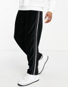 Topman Velour Sweatpants In Black - Part Of A Set