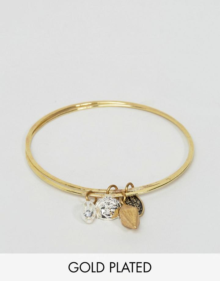 Sam Ubhi Bangle Set With Buddha Charm - Gold