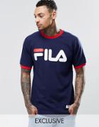 Fila Black Line Raglan T-shirt With Script Logo - Peacoat