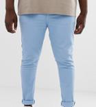 Asos Design Plus Super Skinny Jeans In Baby Blue