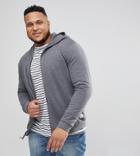 Only & Sons Plus Zip Up Hoodie - Gray