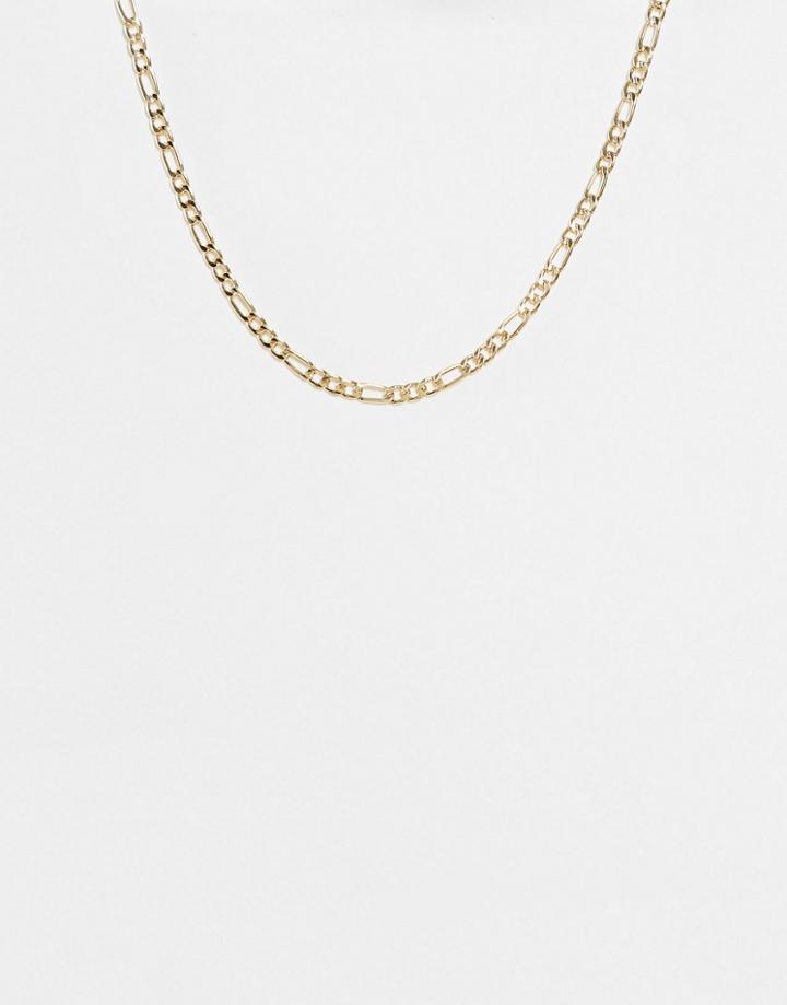 Topshop Figaro Chain Necklace In Gold