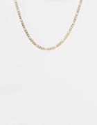 Topshop Figaro Chain Necklace In Gold