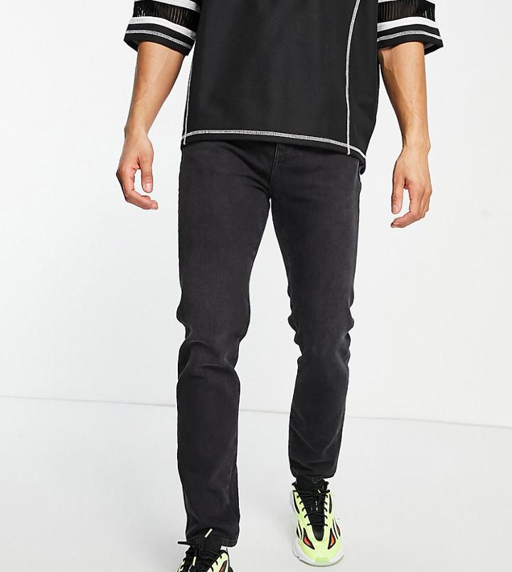 Collusion X003 Tapered Jeans In Washed Black