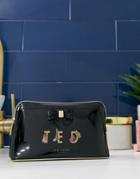 Ted Baker Kasey Makeup Bag With Embellished Bow - Black