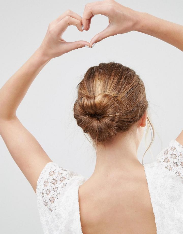 Asos Basics Heart Bun Holder - Black
