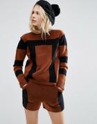 Asos Co-ord Sweater With Color Block Detail - Multi