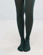 Asos Fine Rib Tights - Green
