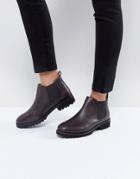 Asos Analise Leather Chelsea Boots - Red