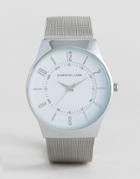 Christin Lars Silver Watch With Round White Dial - Silver