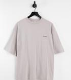 Collusion Organic Cotton Logo T-shirt In Light Brown