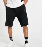 Collusion Oversized Shorts In Black Polytricot