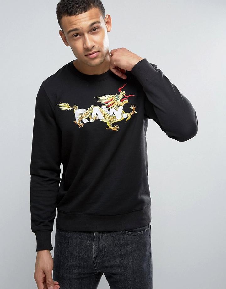 G-star Nolyn Embroidered Dragon Sweater - Black