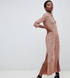 River Island Petite Printed Maxi Dress In Pale Pink - Multi