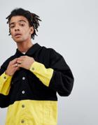 Granted Contrast Denim Jacket In Black - Black