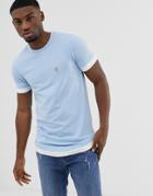 Le Breve Double Layer T-shirt-blue