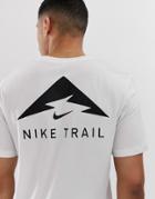 Nike Running Trail Logo T-shirt In White