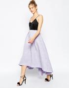 Asos Ultimate Prom Skirt In Jacquard - Lilac