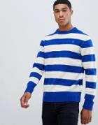 G-star Stripe Sweater In Blue - Blue