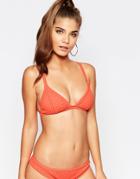 Seafolly Scuba Triangle Bikini Top - Orange