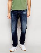 Diesel Jog Jeans Sweat Pants Waykee 848k Straight Fit Dark Wash - Dark Wash