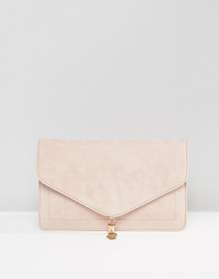 Asos Tassel Clutch Bag - Pink