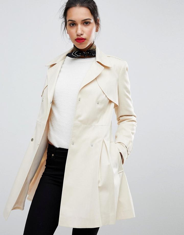 Asos Skater Trench - Cream