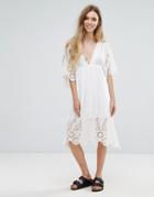 Ganni Yoko Lace Dress - White