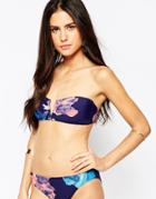 Vince Camuto Floral Print Bikini Top - Midnight 458