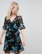 Miss Selfridge Floral Print Skater Dress - Multi