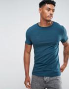 Asos Extreme Fitted Fit T-shirt With Crew Neck And Stretch - Green