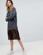 Noisy May Sequin Sweater Dress With Plisse Skirt - Multi