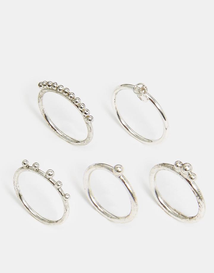 Luv Aj Mahe Ring Set - Silver Ox