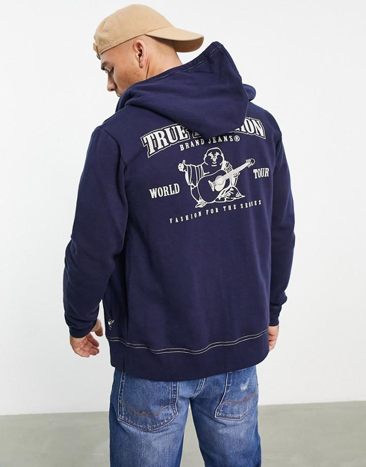 True Religion Hoodie In Navy