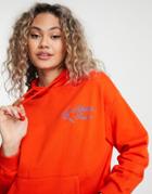 Pull & Bear Oversized California Tennis Hoodie In Red