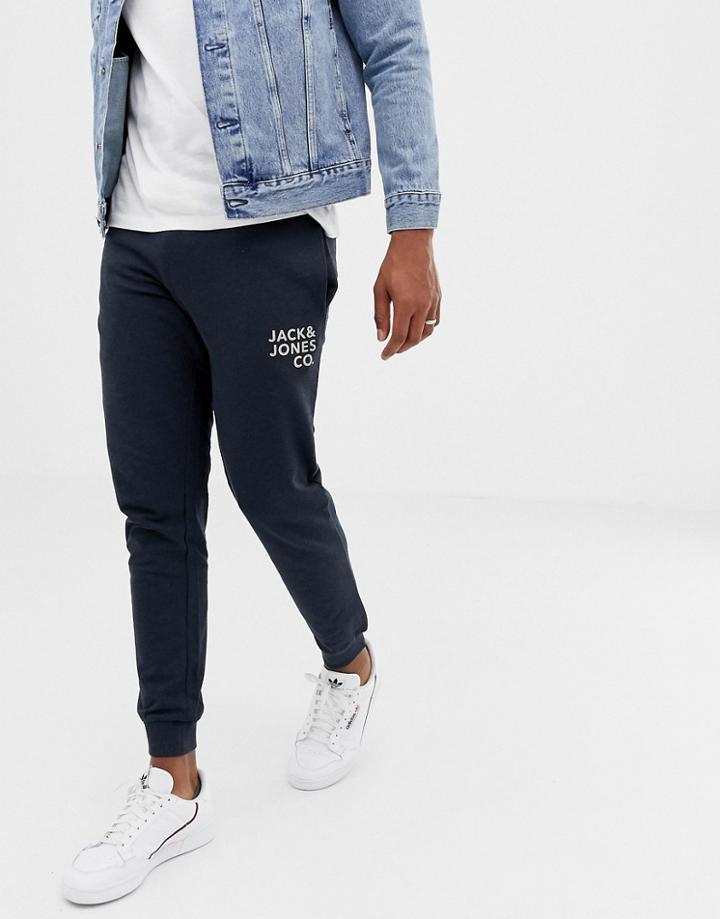 Jack And Jones Cuffed Slim Fit Jogger - Navy