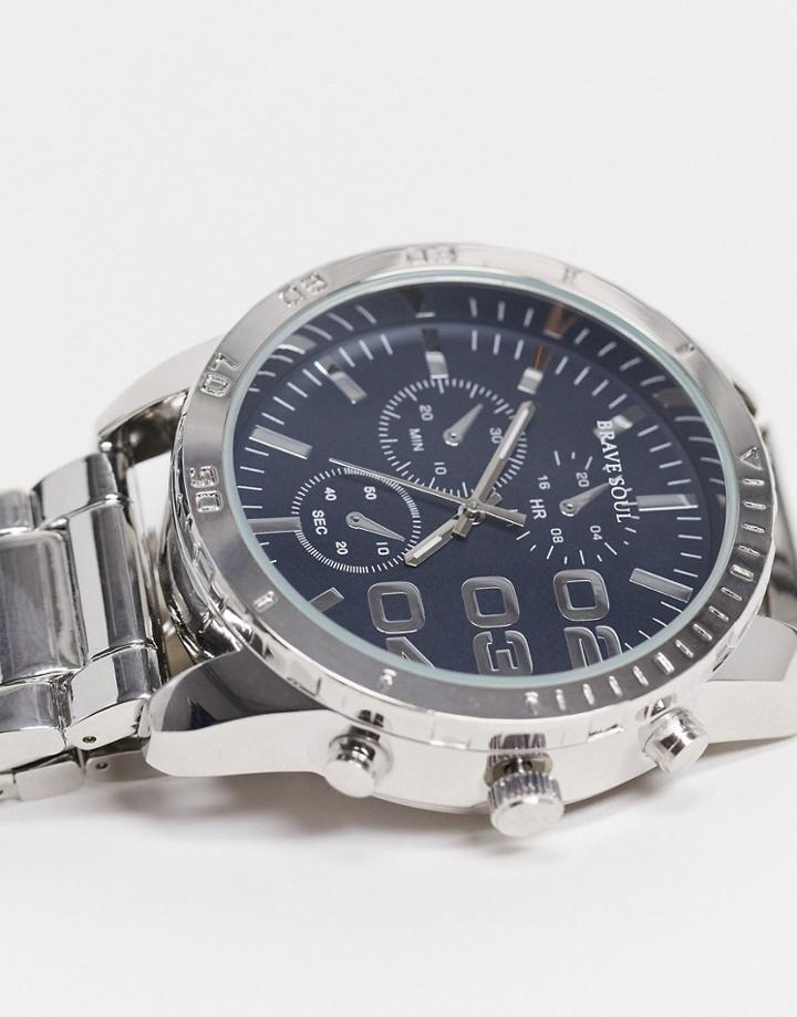 Brave Soul Chunky Bracelet Watch-silver