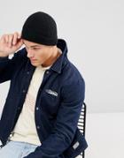 Asos Cashmere Fisherman Beanie In Black - Black