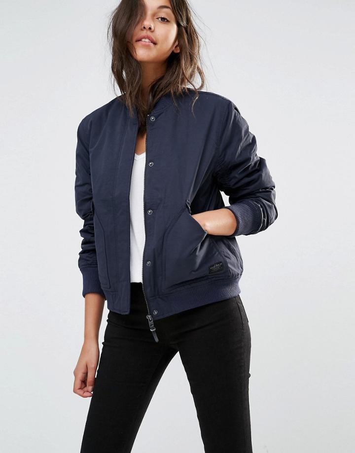 Lee Padded Bomber Jacket - Blue