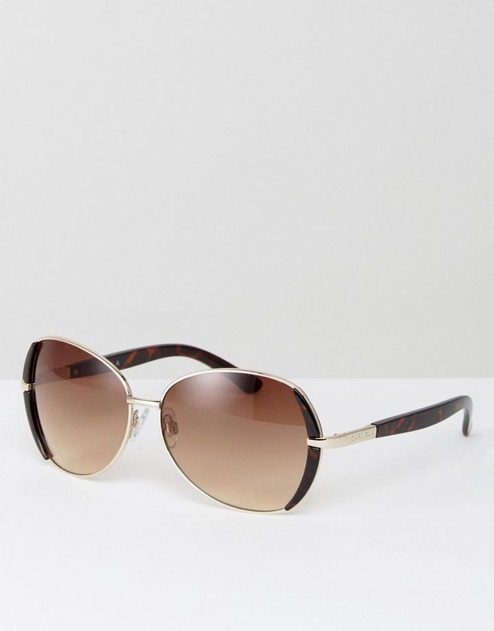 Carvela Oversized Sunglasses - Gold