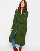 First & I Trench Coat - Khaki