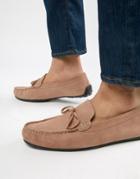 Kg By Kurt Geiger Wide Fit Ringwood Driving Shoes In Suede - Pink