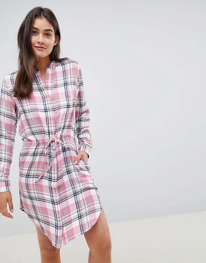 Blend She Riri Check Shirt Dress - Red
