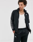 Kappa 222 Banda Anniston Track Top With Taping In Black