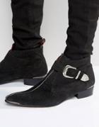 Jeffery West Adam Ant Buckle Boots - Black